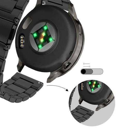 Bandz Bracelet acier 'Classic' Garmin D2 Air X15 (noir)
